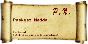 Paskesz Nedda névjegykártya